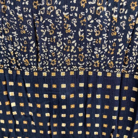 Vintage Carole Little Women's Black Gold Mixed Media Maxi Dress Size 4 Flowy - Picture 11 of 12